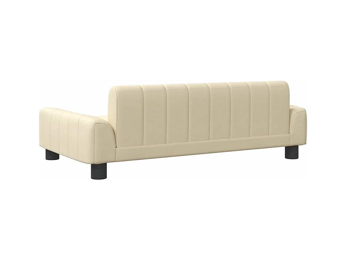 Cama para perros de tela crema 90x53x30 cm