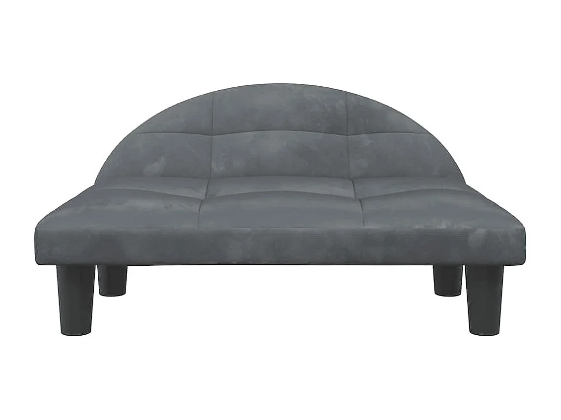 Lit pour chien gris foncé 70x52x30 cm velours