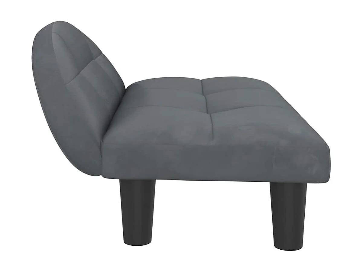 Lit pour chien gris foncé 70x52x30 cm velours