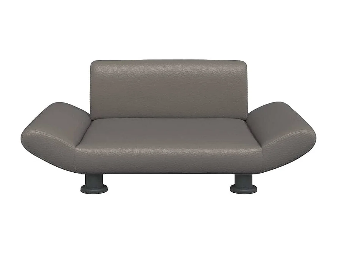 Lit pour chien gris 70x45x28 cm similicuir