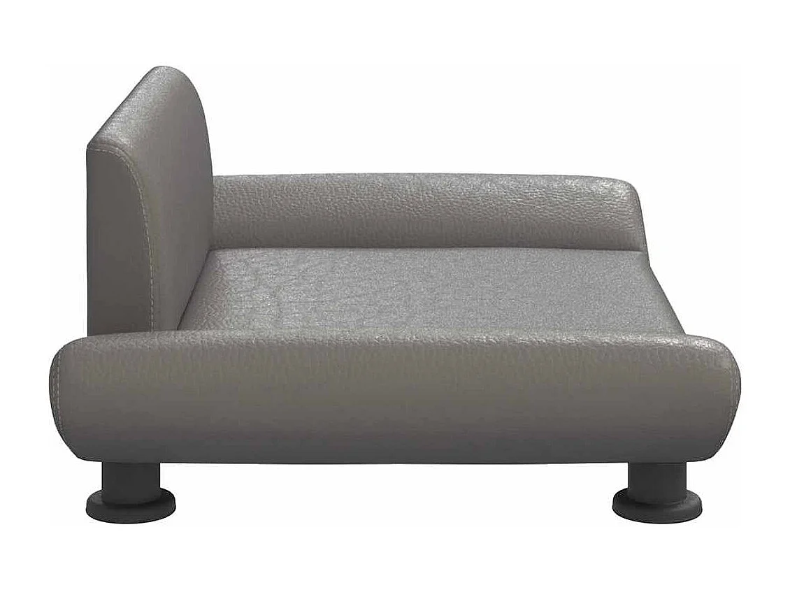 Lit pour chien gris 70x45x28 cm similicuir