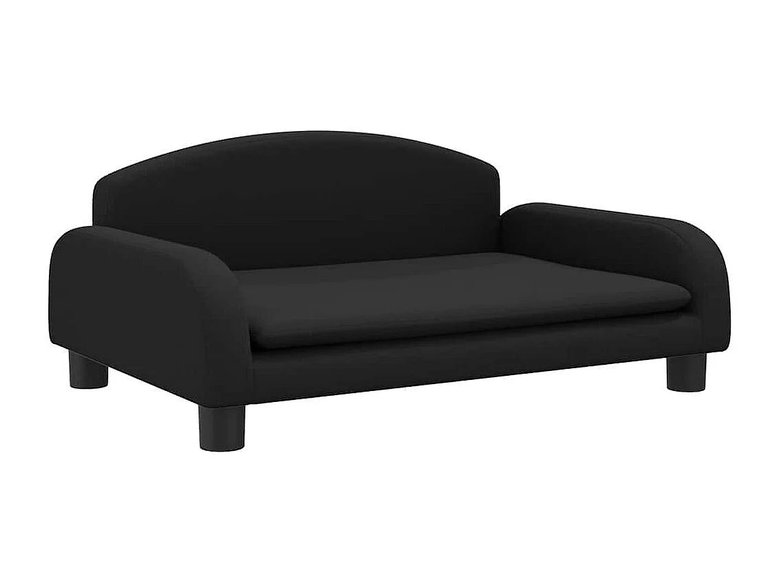 Cama para perros de tela negra 70x45x30 cm