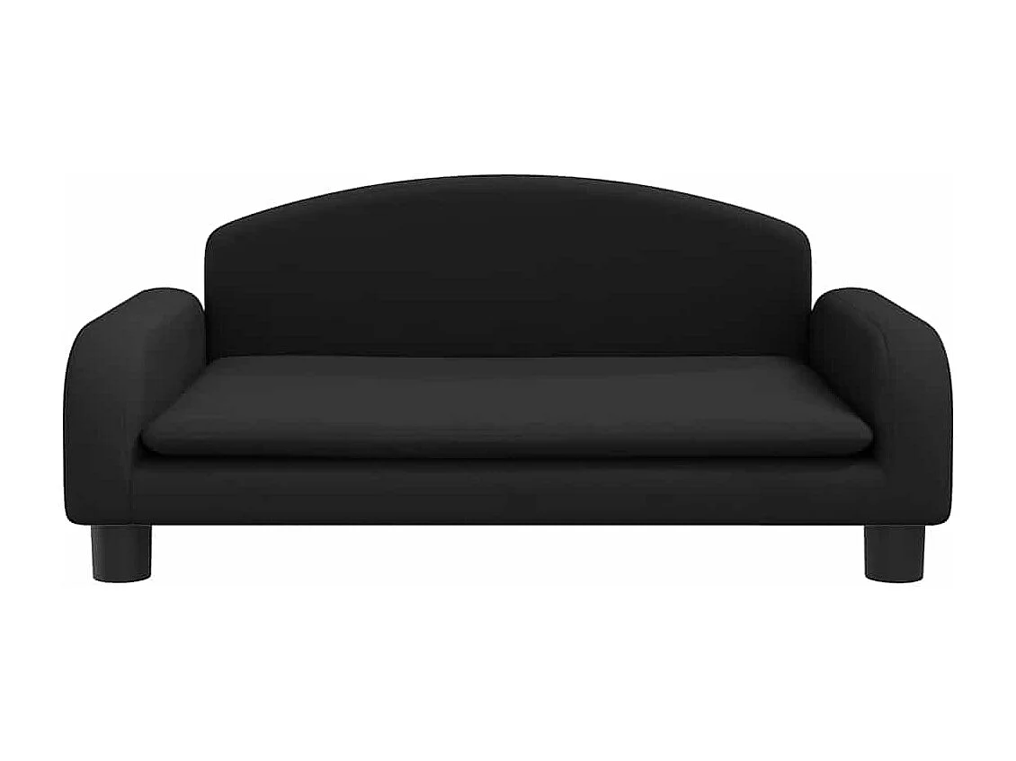 Cama para perros de tela negra 70x45x30 cm