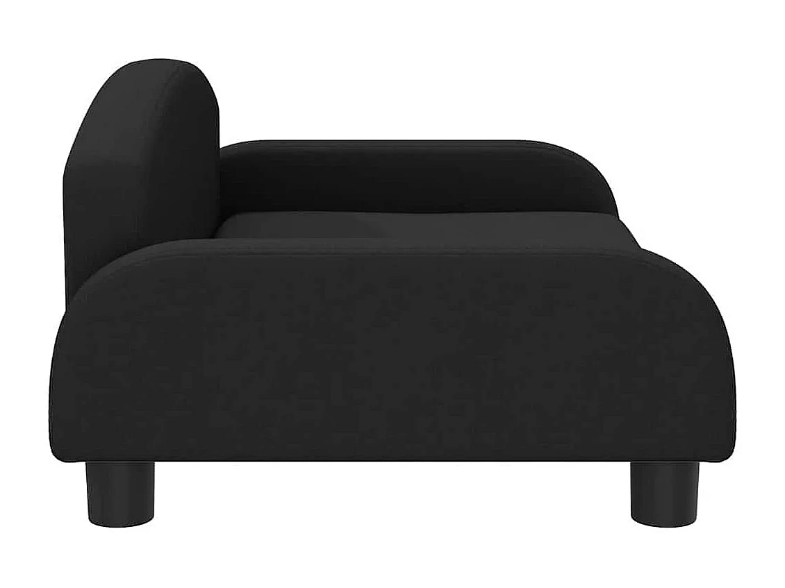 Cama para perros de tela negra 70x45x30 cm