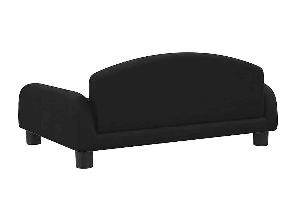 Cama para perros de tela negra 70x45x30 cm