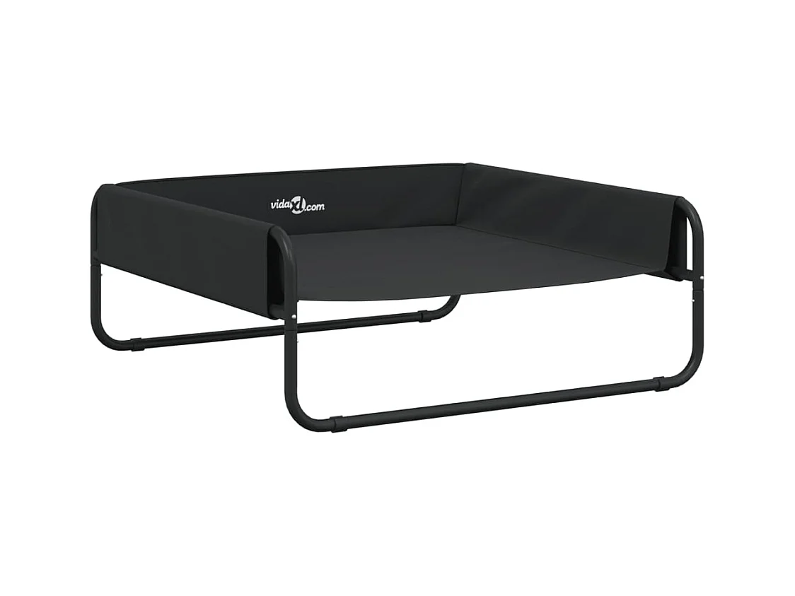 Cama para cães elevada tecido oxford e aço antracite