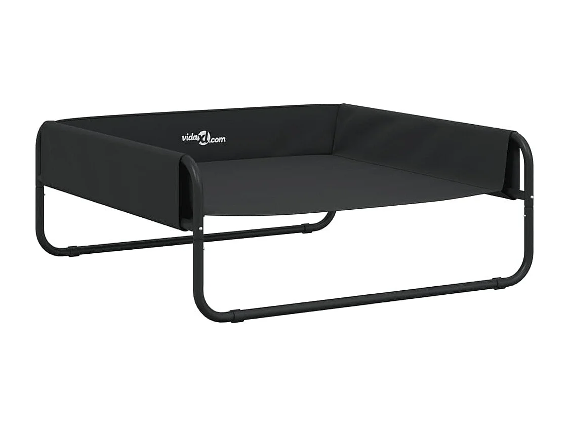 Lit surélevé pour chien anthracite tissu Oxford et acier