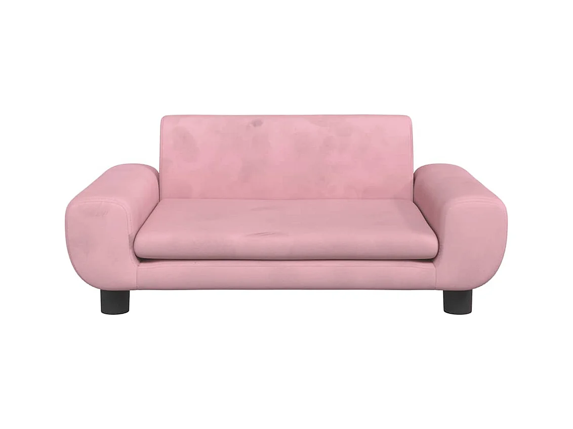 Cama para cães 70x45x33 cm veludo rosa