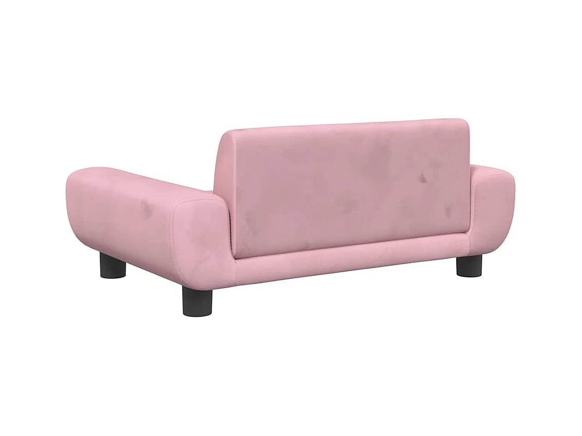 Cama para cães 70x45x33 cm veludo rosa