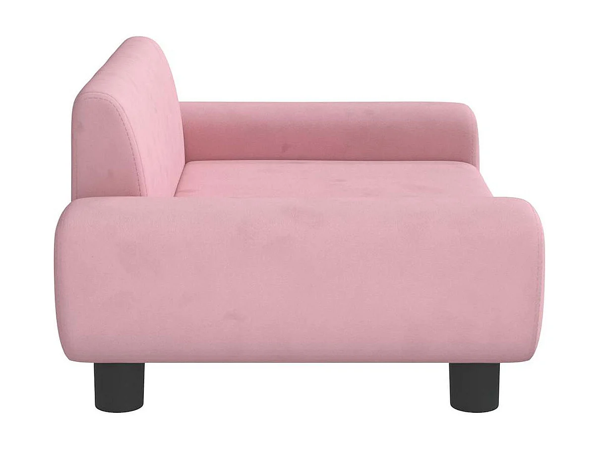 Cama para perros de terciopelo rosa 70x45x33 cm