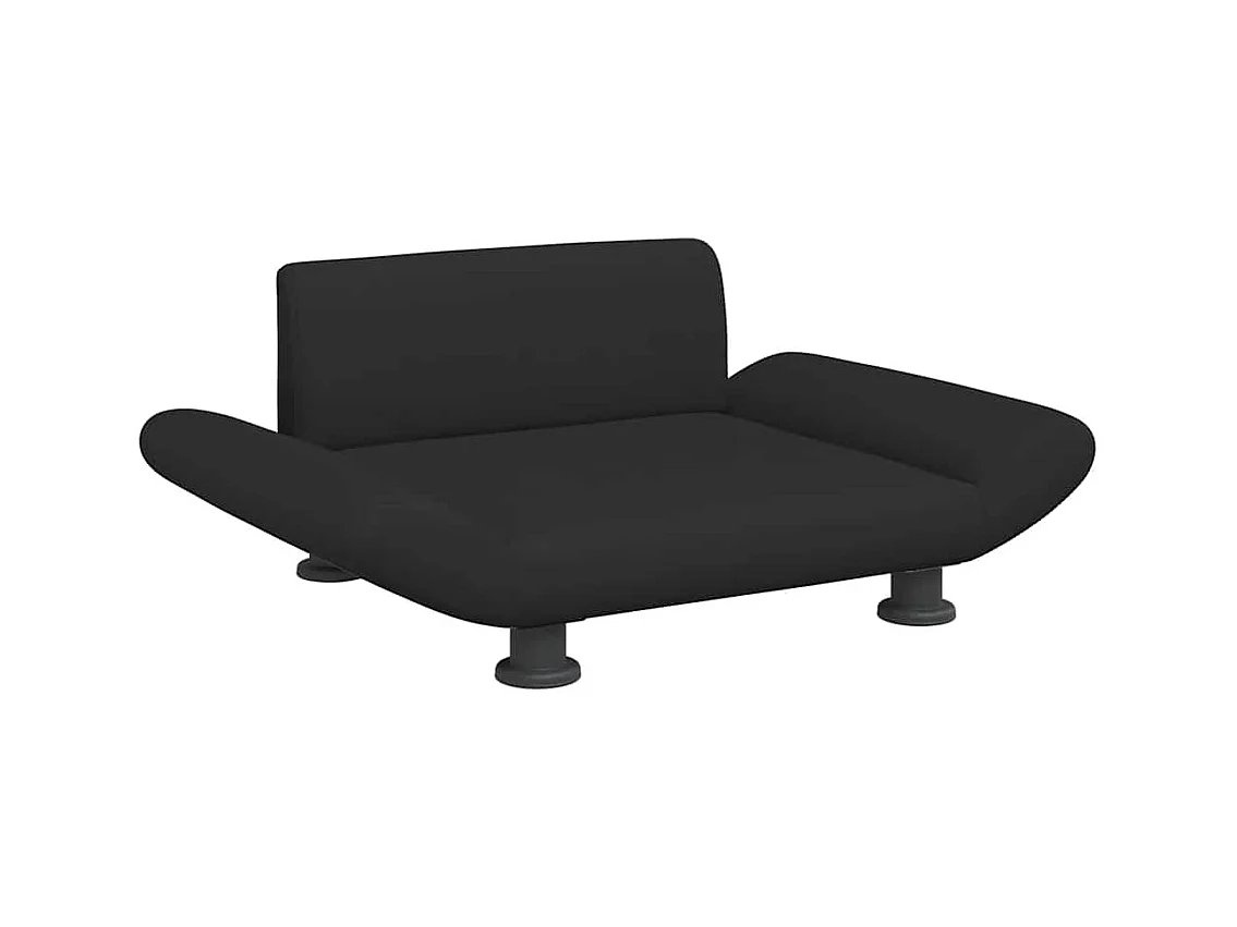 Cama para perros de tela negra 70x45x28 cm