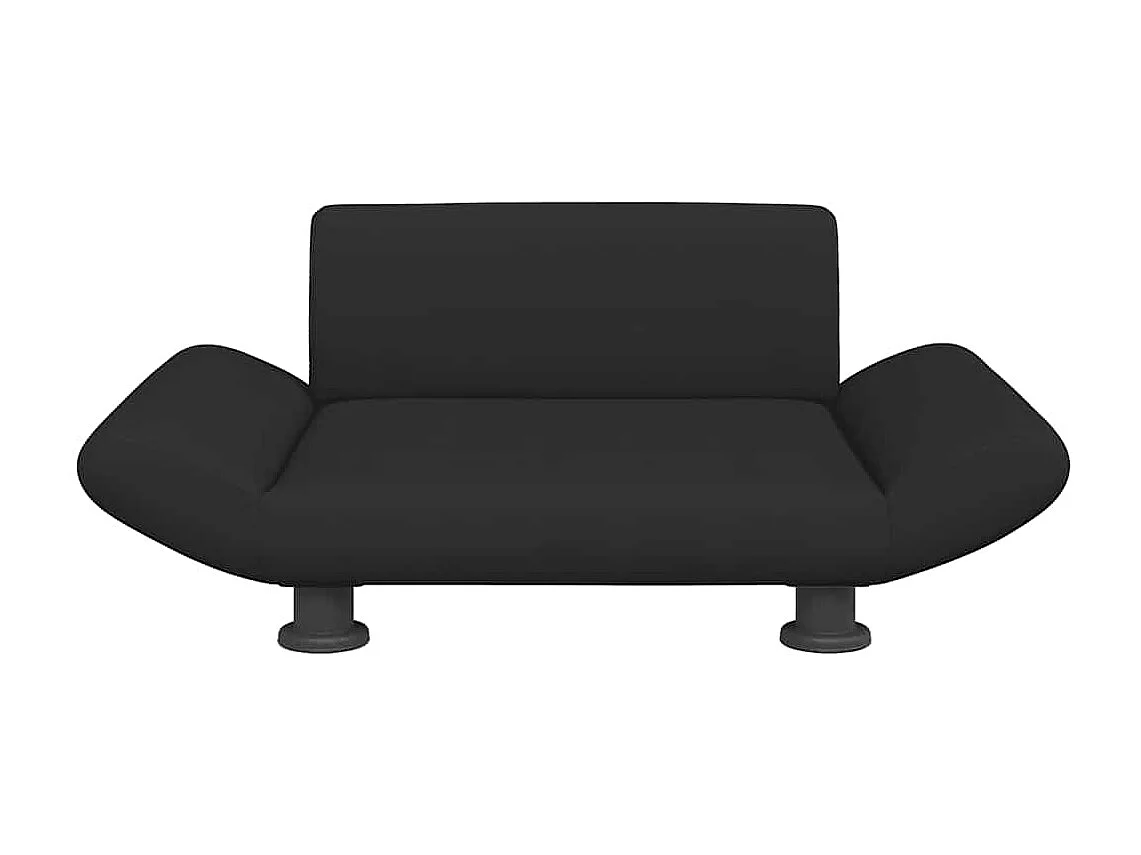 Lit pour chien noir 70x45x28 cm tissu