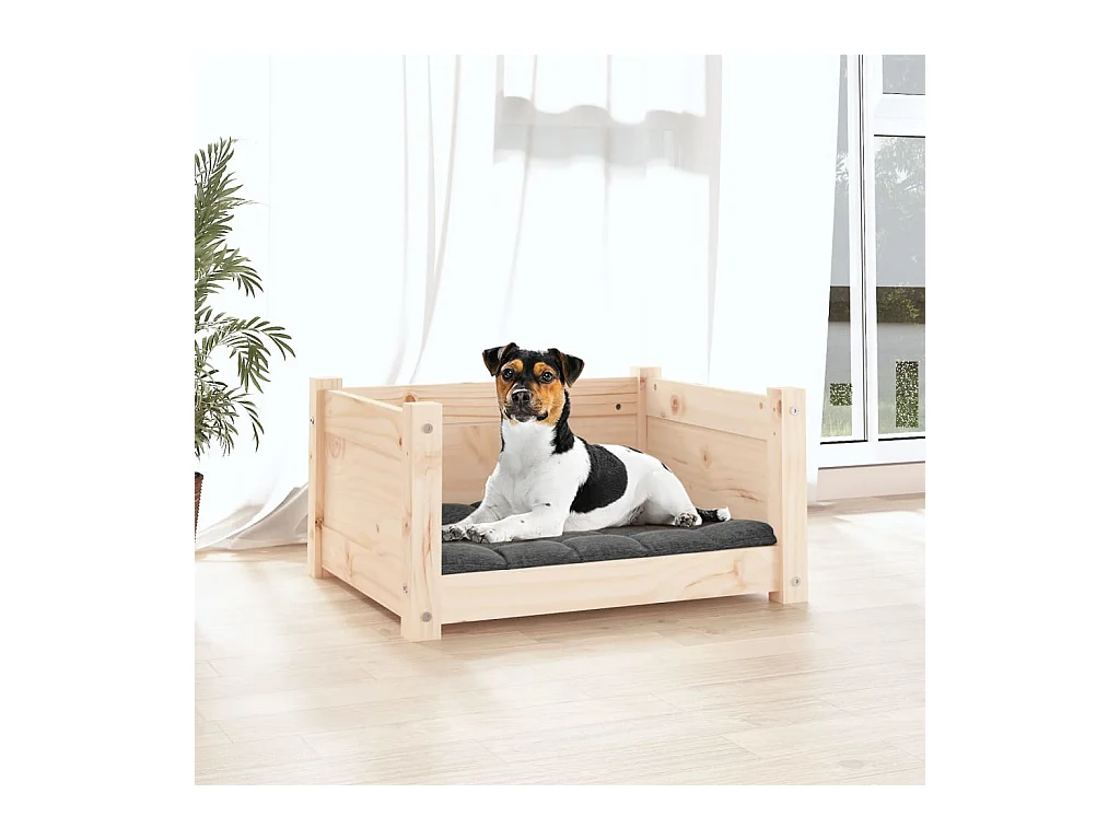 Cama para cães 55,5x45,5x28 cm madeira de pinho maciça
