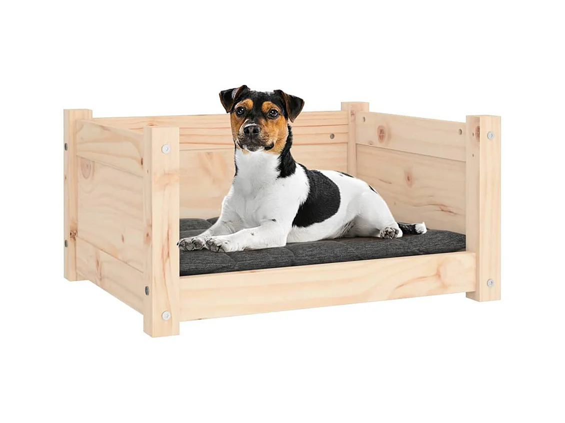 Cama para cães 55,5x45,5x28 cm madeira de pinho maciça