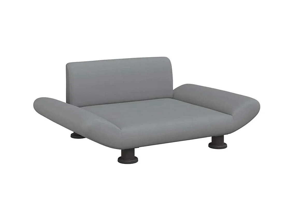 Cama para cães 70x45x28 cm tecido cinzento-claro