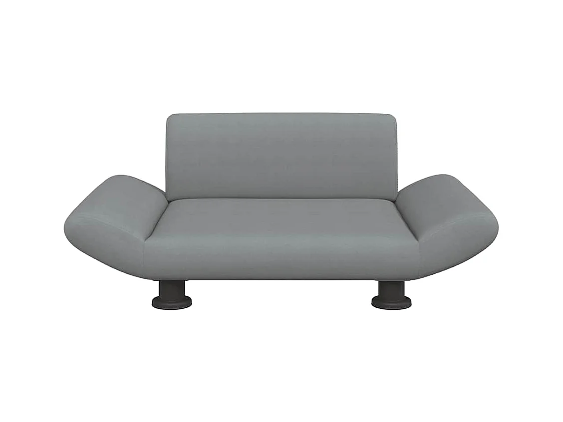Cama para cães 70x45x28 cm tecido cinzento-claro