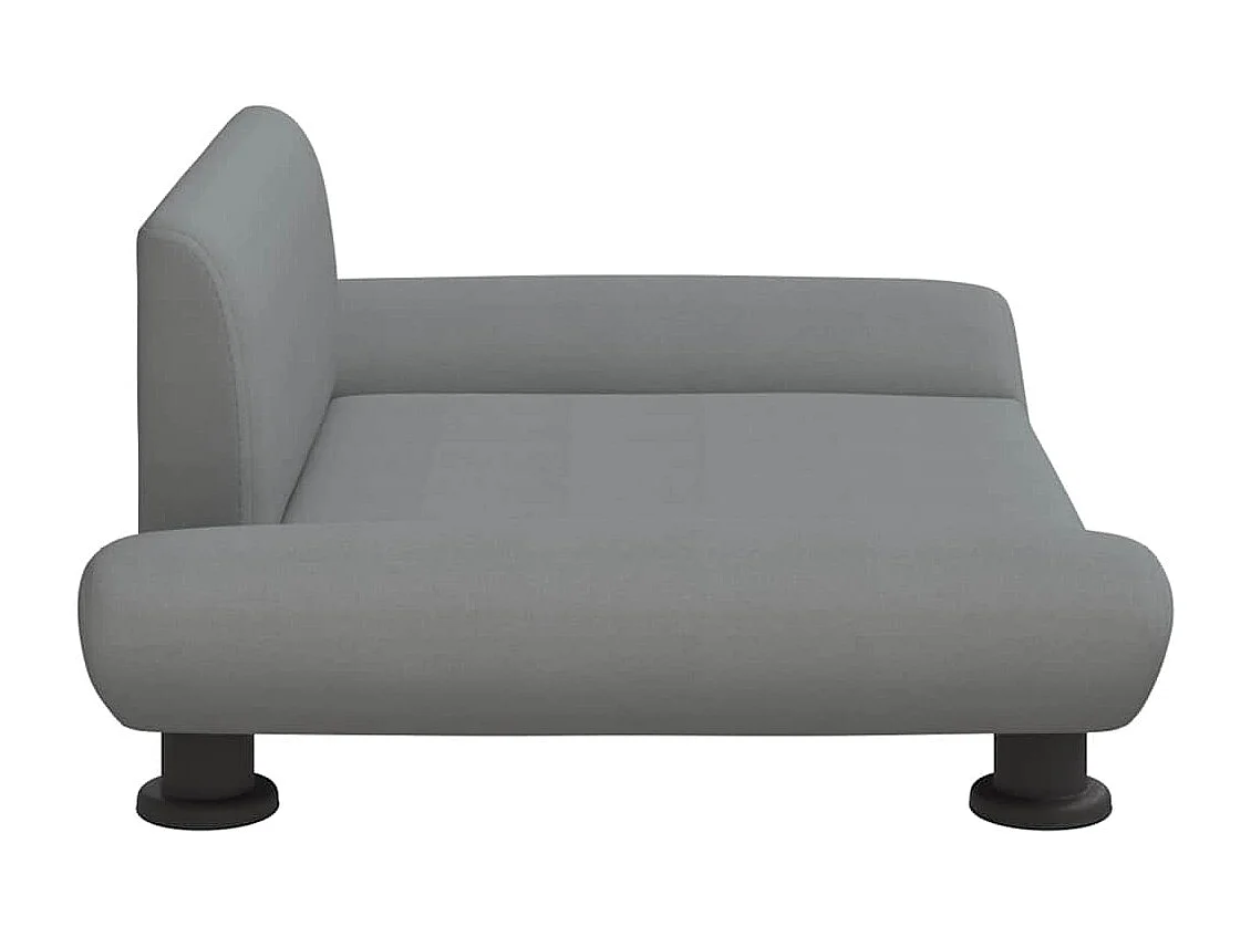 Lit pour chien gris clair 70x45x28 cm tissu