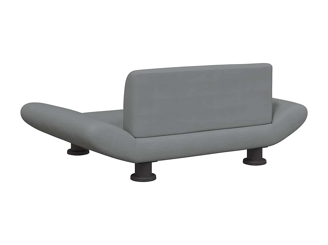 Lit pour chien gris clair 70x45x28 cm tissu