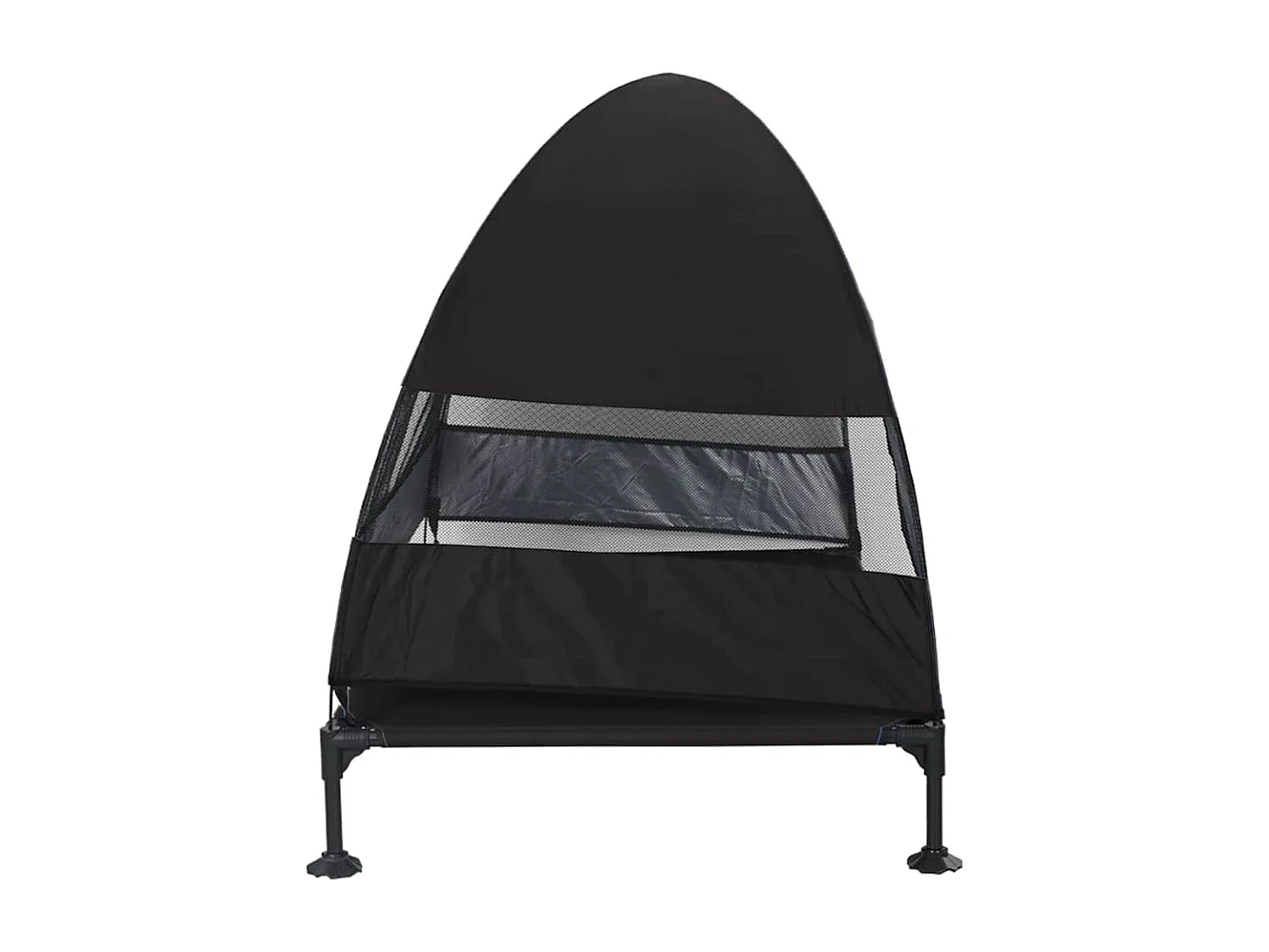 Lit surélevé pour chien Noir 127 x 81 x 108 cm Tissu et acier