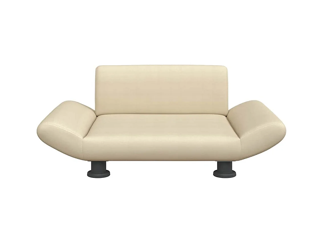 Cama para perros de tela crema 70x45x28 cm