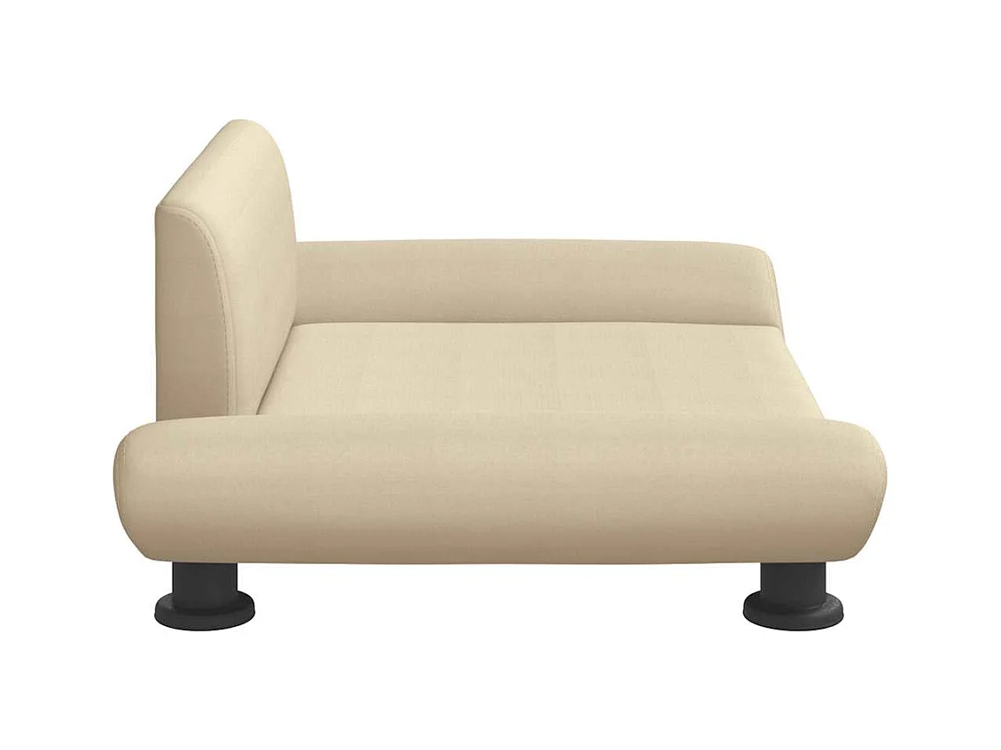Cama para perros de tela crema 70x45x28 cm
