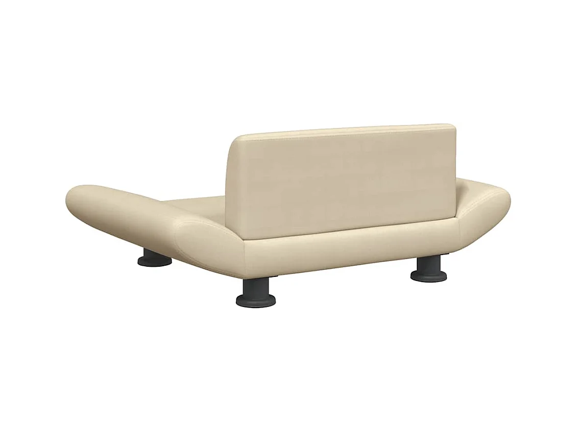 Cama para perros de tela crema 70x45x28 cm