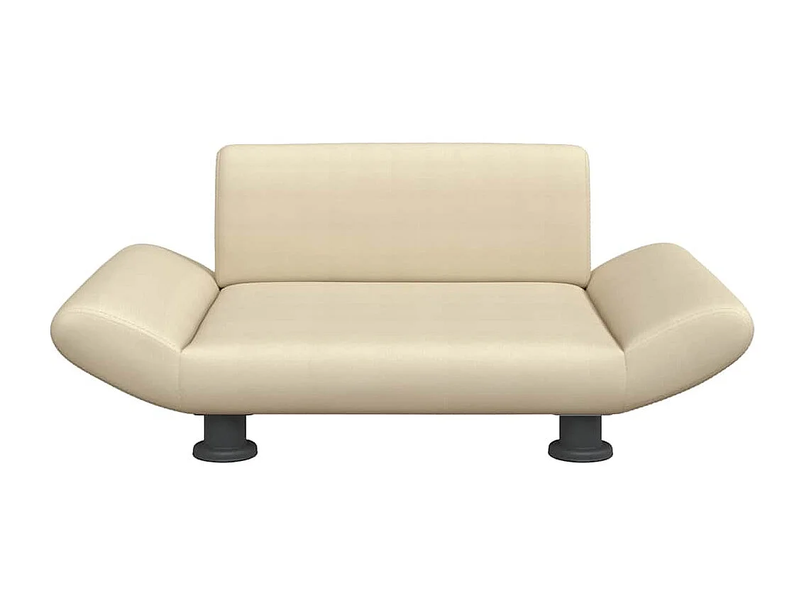 Lit pour chien crème 70x45x28 cm tissu