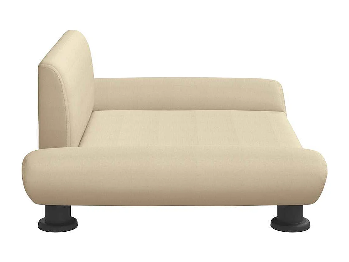 Lit pour chien crème 70x45x28 cm tissu