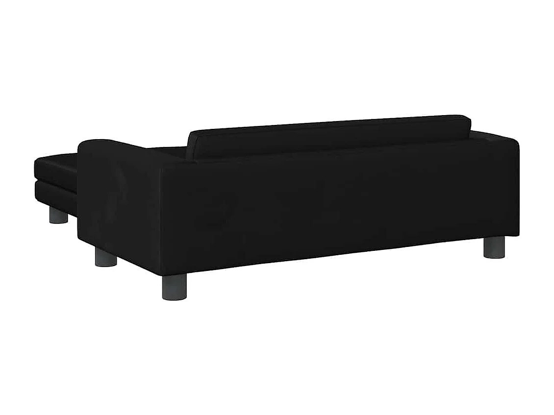 Cama para cães com extensão 100x50x30 cm veludo preto