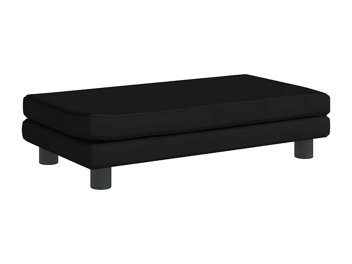 Cama para cães com extensão 100x50x30 cm veludo preto