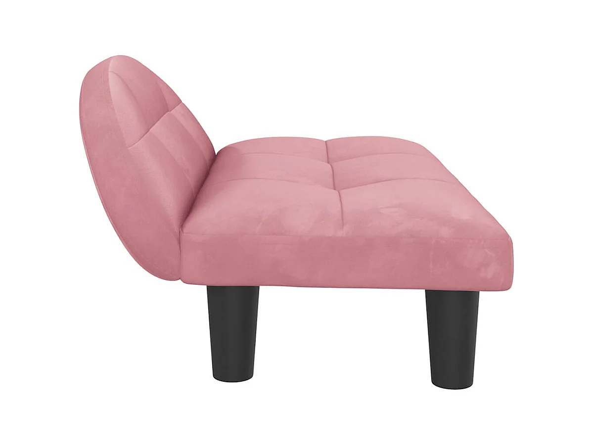 Cama para perros de terciopelo rosa 70x52x30 cm