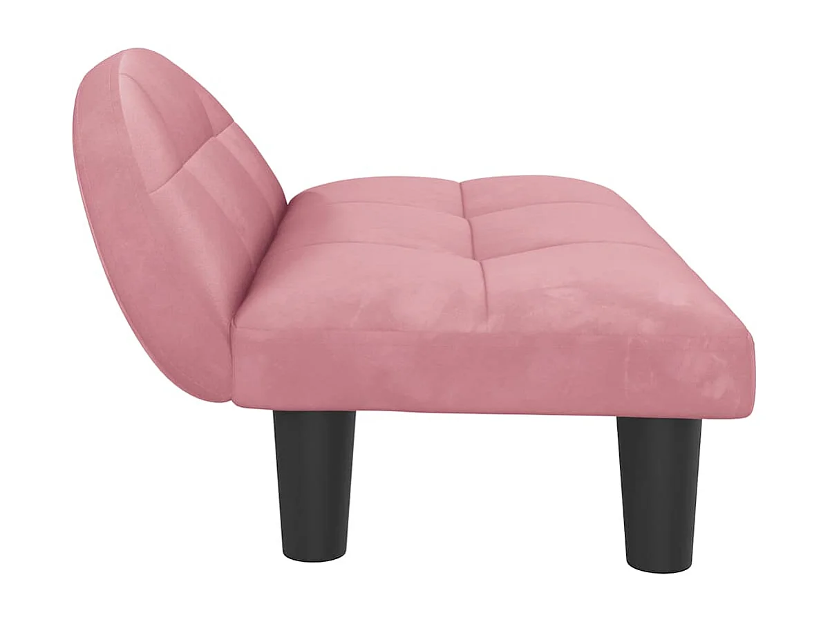 Cama para perros de terciopelo rosa 70x52x30 cm