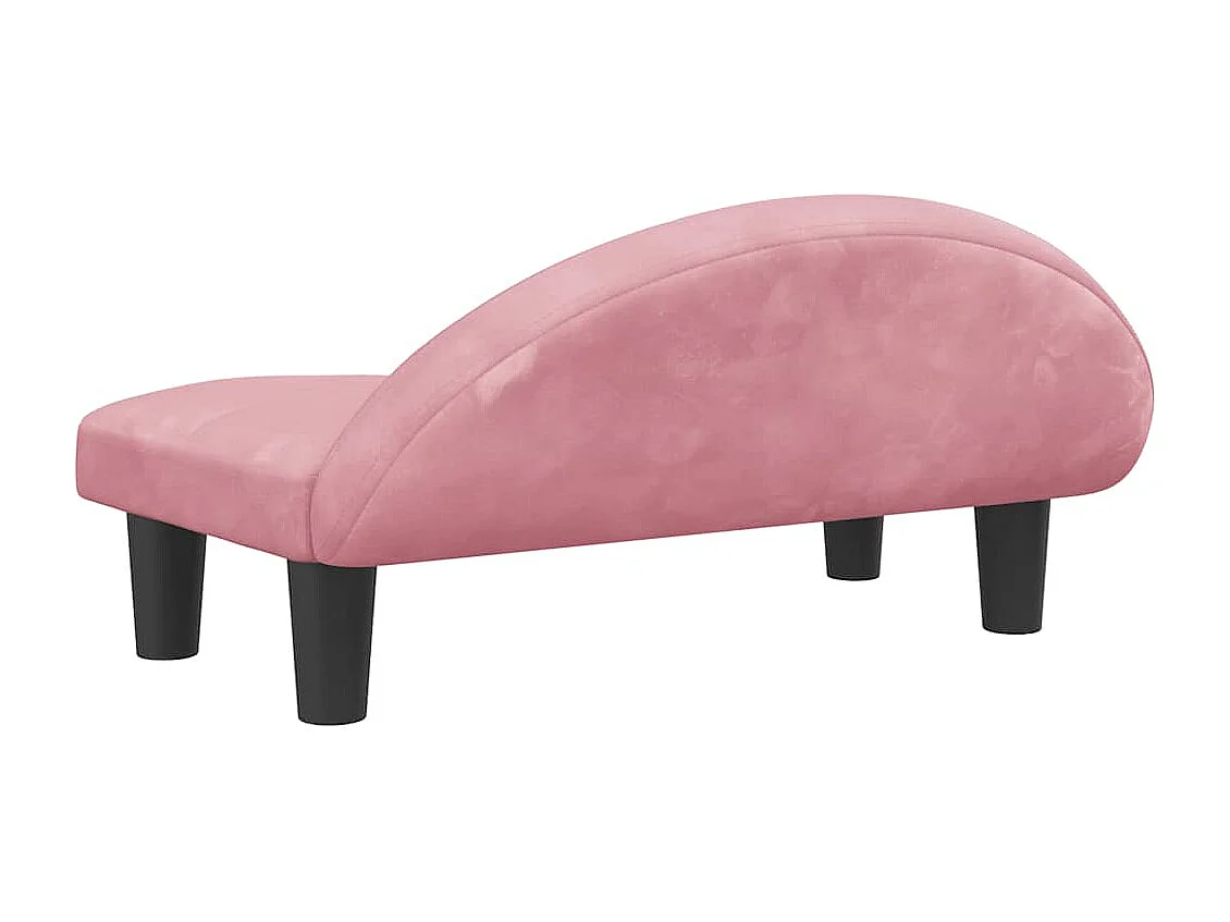 Cama para perros de terciopelo rosa 70x52x30 cm