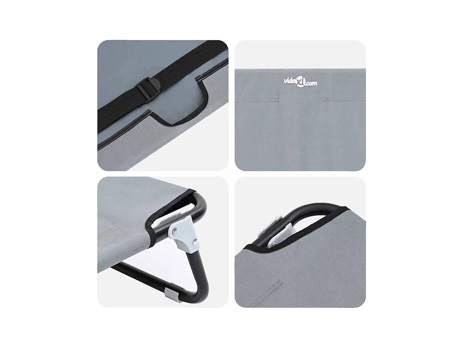 Cama para perro Gris claro 90 x 55 x 18 cm Tela Oxford y Acero