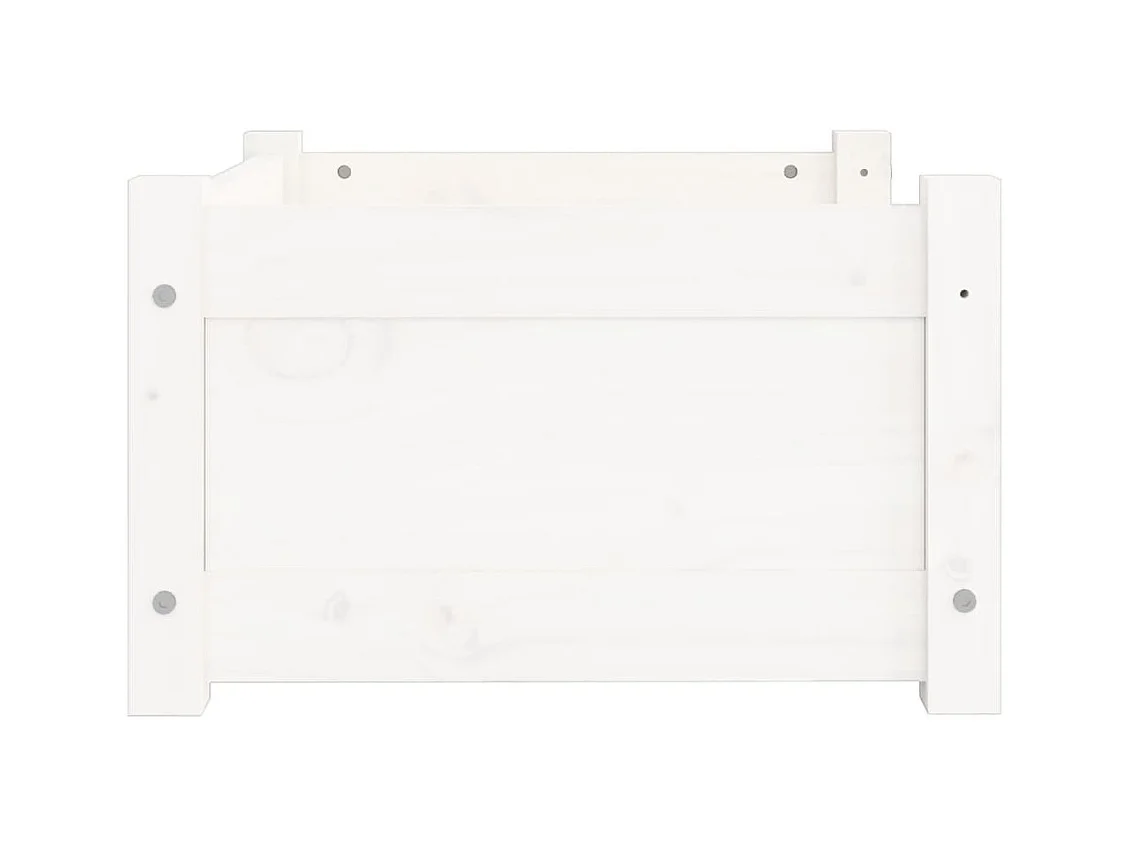 Panier pour chien Blanc 55,5 x 45,5 x 28 cm Bois de pin massif