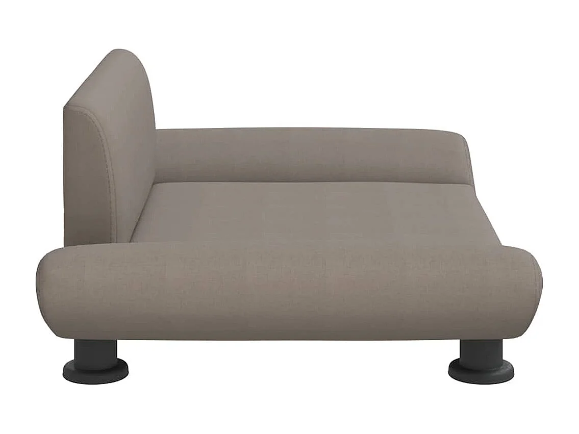 Lit pour chien taupe 70x45x28 cm tissu