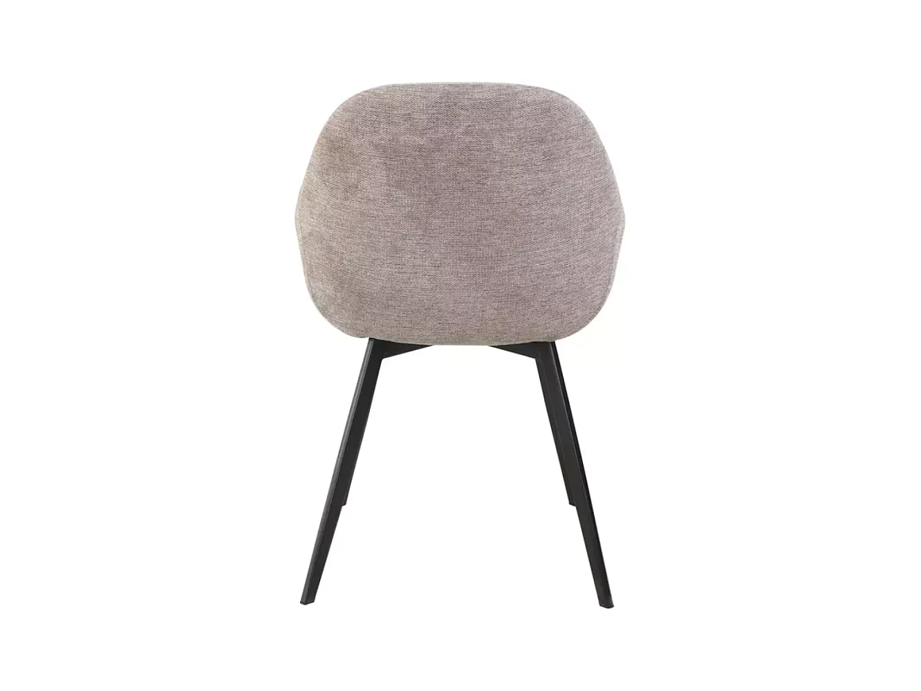 Chaise tissu en beige avec accoudoirs rembourrés et structure métal noir VEERON