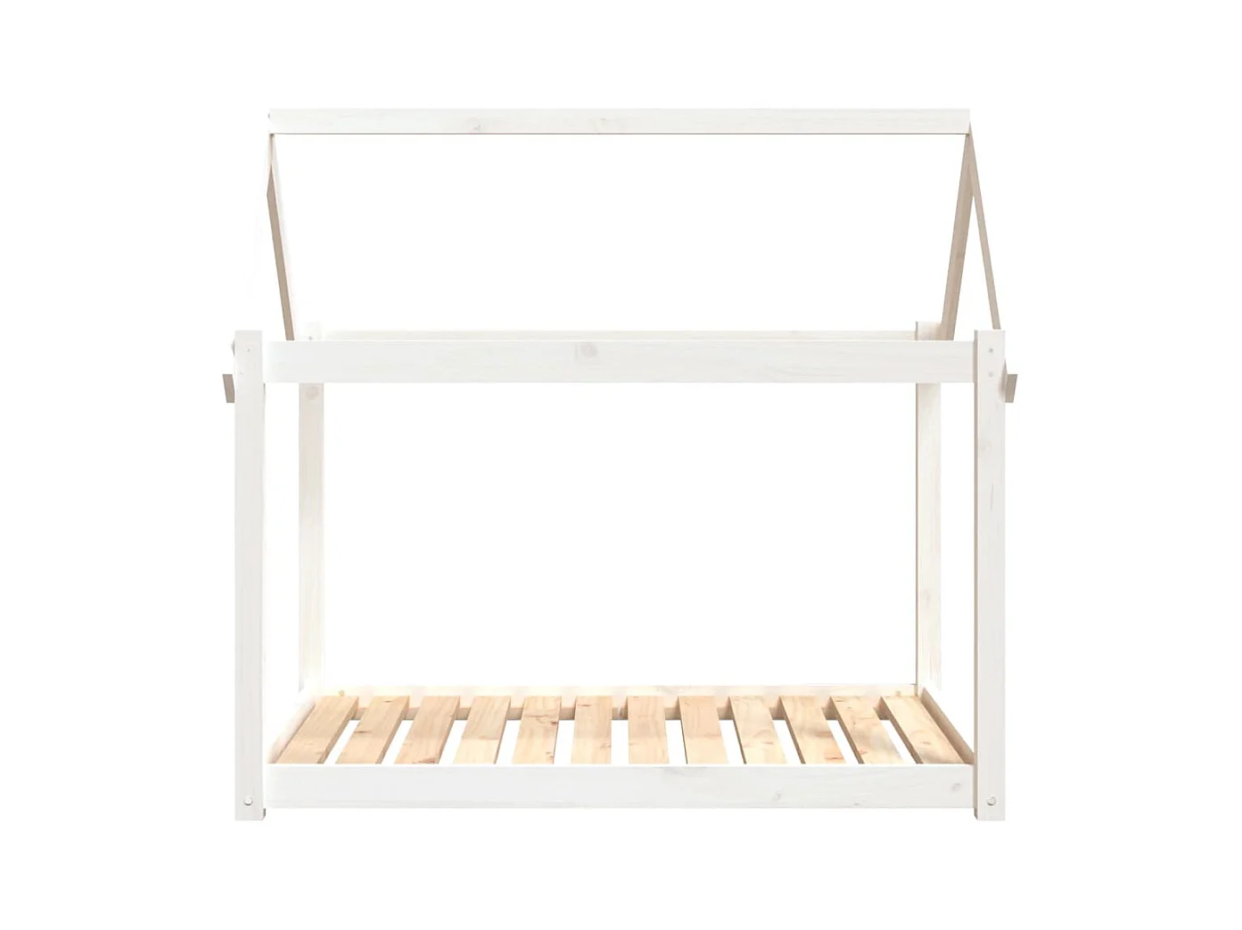 Cama para cães 111x80x100 cm madeira de pinho maciça branco