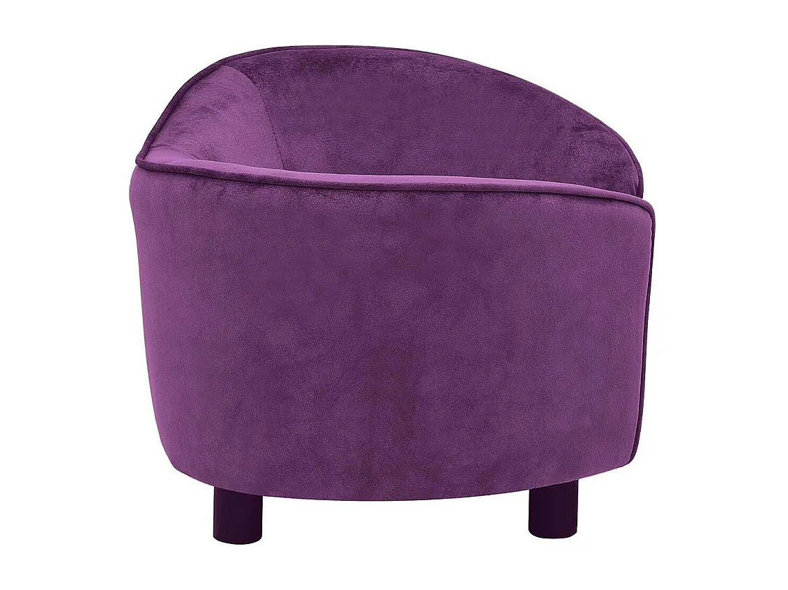 Hondenbank 69x49x40 cm pluche bordeauxrood