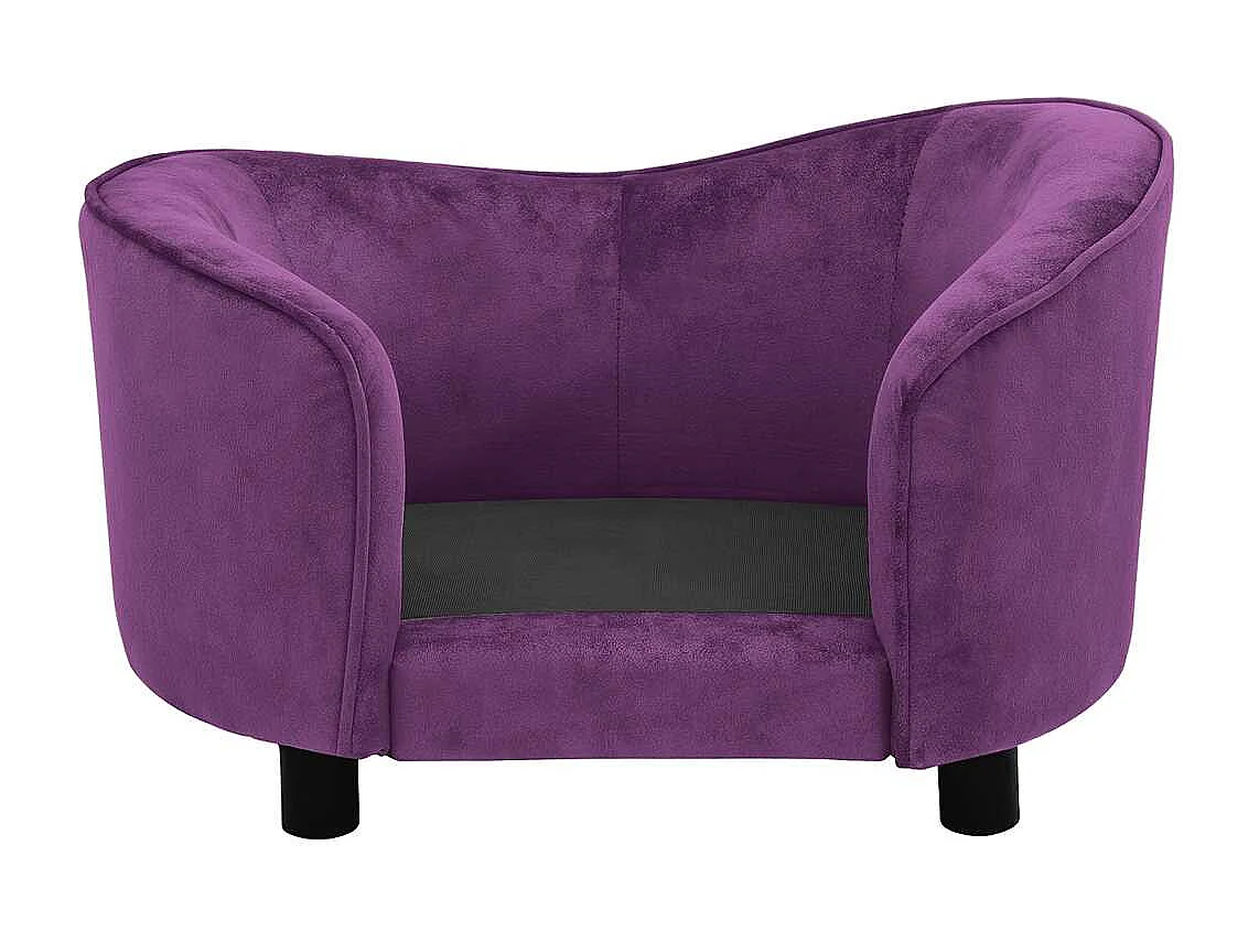 Hondenbank 69x49x40 cm pluche bordeauxrood