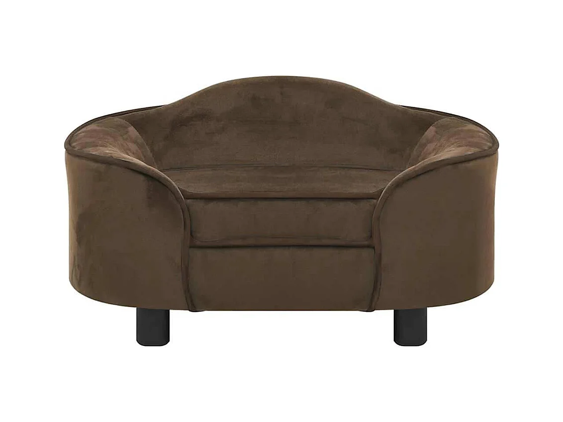 Canapé pour chien Marron 67x47x36 cm Peluche