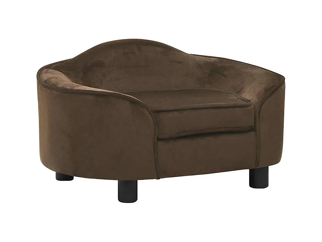 Hondenbank 67x47x36 cm pluche bruin