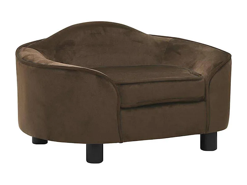 Hondenbank 67x47x36 cm pluche bruin