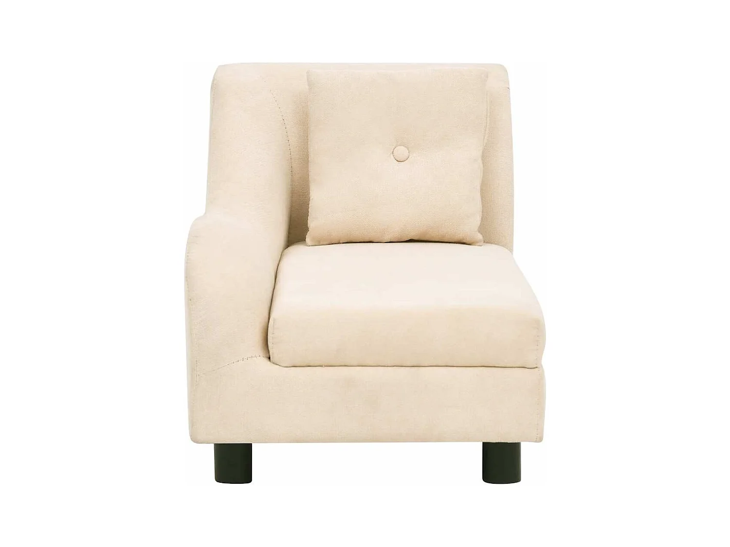 Canapé pour chien avec oreiller Crème 83x44x44 cm Peluche