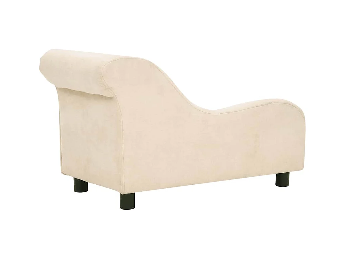 Canapé pour chien avec oreiller Crème 83x44x44 cm Peluche