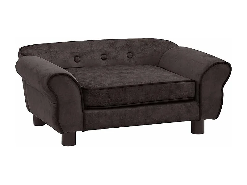 Canapé pour chien Marron 72x45x30 cm Peluche