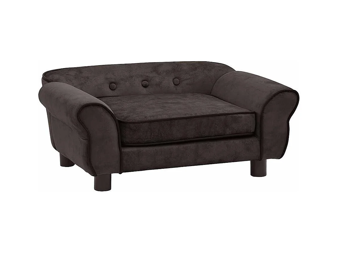 Canapé pour chien Marron 72x45x30 cm Peluche