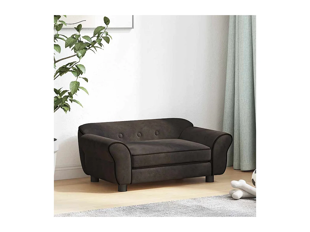 Canapé pour chien Marron 72x45x30 cm Peluche