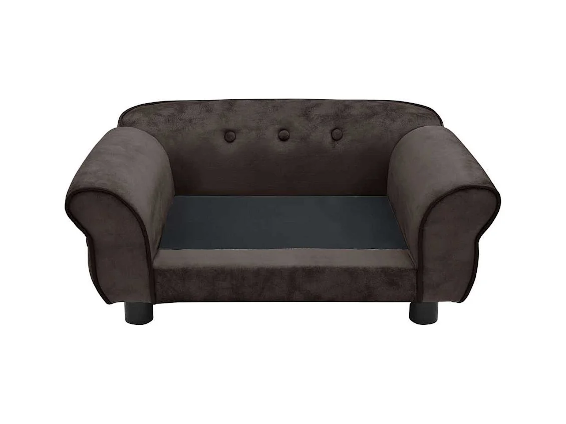Canapé pour chien Marron 72x45x30 cm Peluche