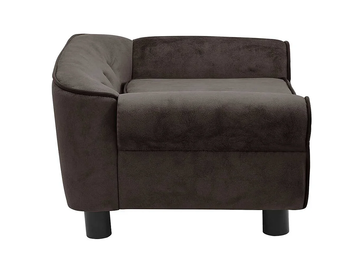 Canapé pour chien Marron 72x45x30 cm Peluche